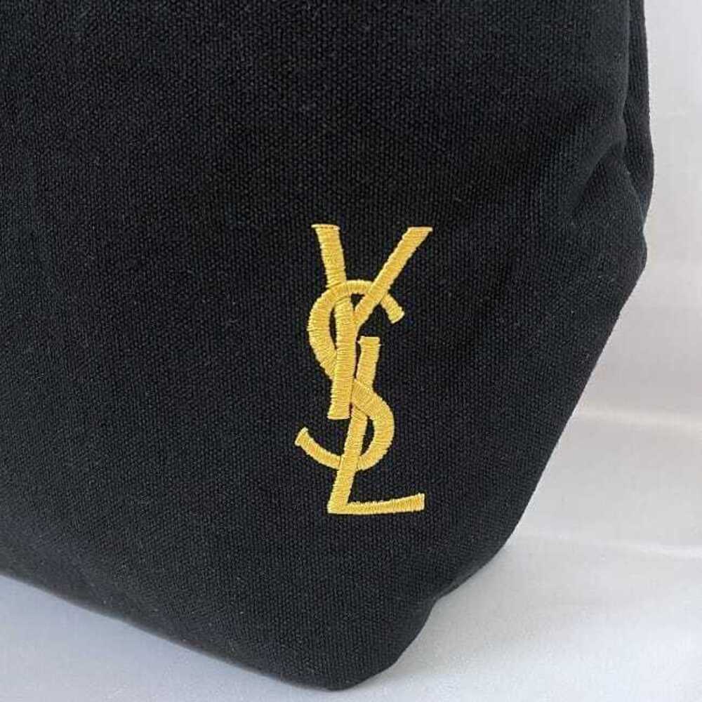 Yves Saint Laurent Tote Bag Black Parfums YSL Embroidery Eco Shoulder Birthday - Picture 6 of 10